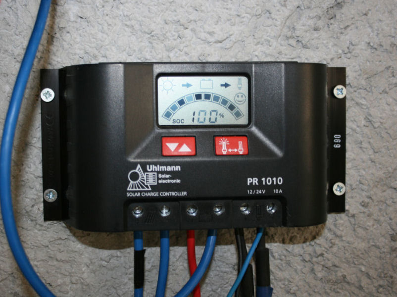 solar PV charge controller close up image